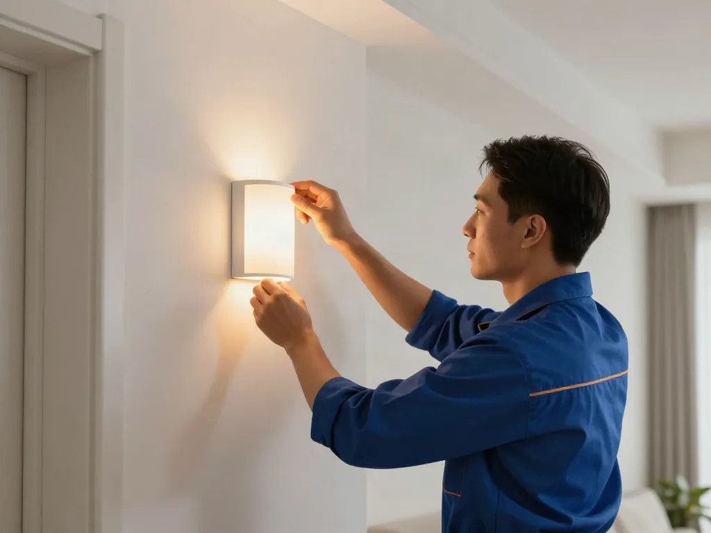 Instalare aplica led senzor de un contractor local de încredere.